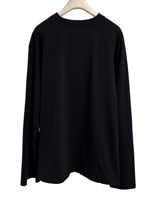 女款宽松做旧印花长袖T恤001 商品图1