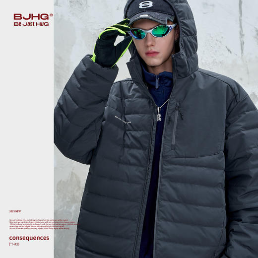 BJHG不计后果新款排骨羽绒服男款冬季美式复古潮牌宽松羽绒外套女 商品图1