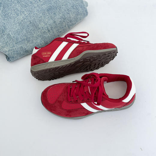 【YW】无忧购 休闲百搭配裙子轻便阿甘鞋女新款简约秋季复古德训鞋3200（截单后3-5天发货） 商品图1