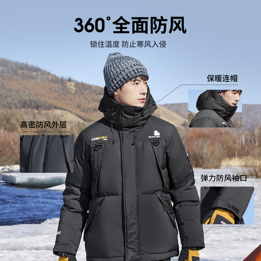-【乐粉专属】1000蓬鹅绒 思凯乐户外羽绒服男女短款冬季加厚抗寒保暖外套F6114515/F6104515 商品图0