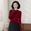 西子/【绯红岁月】精纺羊毛时尚设计感镂空袖口红色针织衫/MSBH2307 商品缩略图3