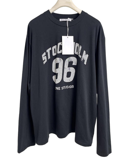 女款宽松做旧印花长袖T恤001 商品图0