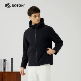 【弹力有型】波顿男士春秋冬 立领连帽夹克  复合绒舒暖合身休闲款MJ986323