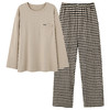 雀说 纯棉睡衣情侣春秋季条纹爽棉高级感家居服套装 商品缩略图4
