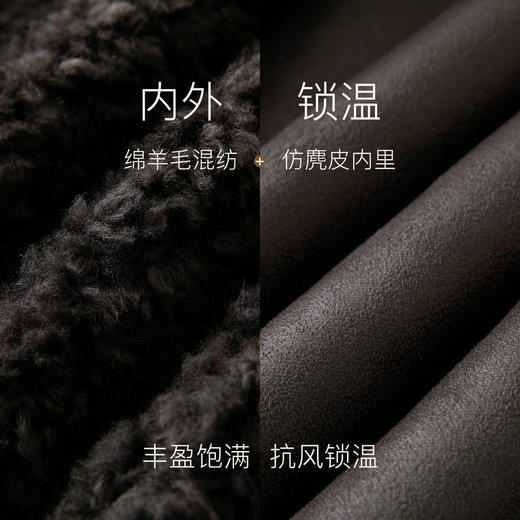 三彩2025冬季新款环保皮草立领毛毛外套宽松中长极简风M 商品图3