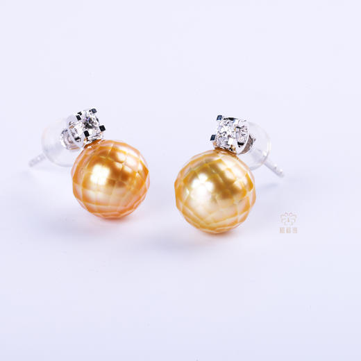 【鎏金岁月】刻面金珠耳钉   ZZ12509006 商品图2