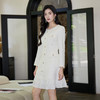 奢姿大码女装2025秋季减龄钉珠百褶拼接连衣裙胖妹妹时尚圆领裙子9953853680 商品缩略图4