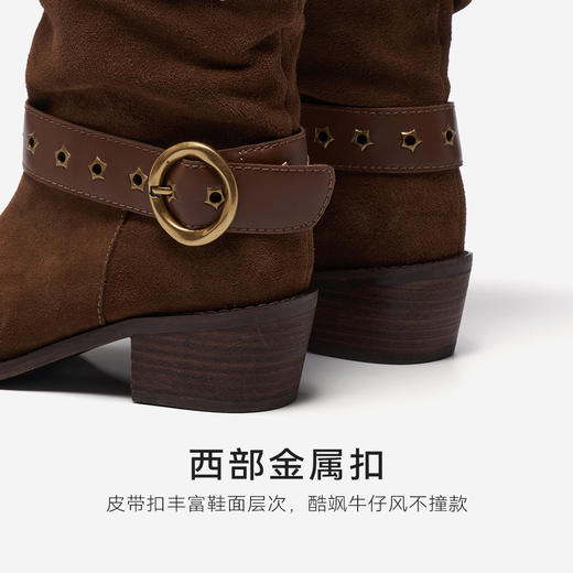 星期六星星铆钉扣带西部牛仔靴SSD4117175 商品图13