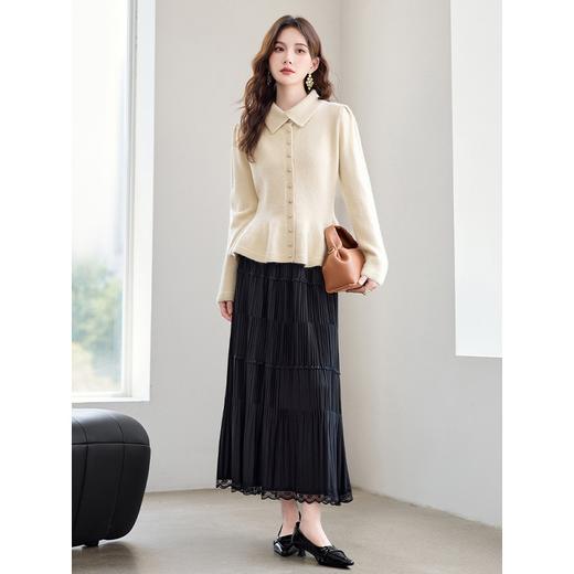 法式软糯针织毛衣半身裙两件套，复古日系设计感两件套HR-618 商品图3