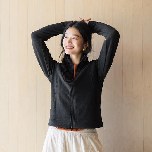 绽放女装686朵/绒感修身显瘦双开拉链半高领开襟短外套女秋冬新款 商品图1