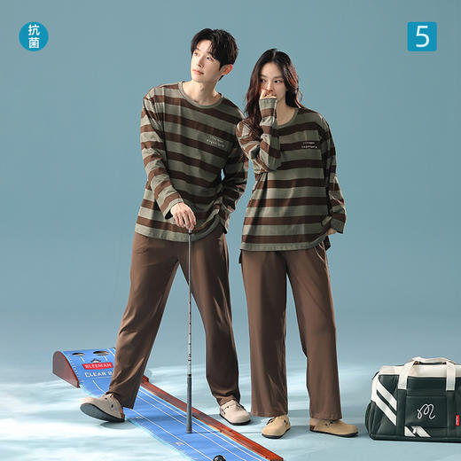 【拍2套减25元】【7A抗菌新疆棉】大牌专柜品质秋冬季纯棉情侣睡衣简约家居服套装 商品图10