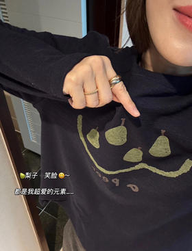 韩国订单笑脸梨T恤09291