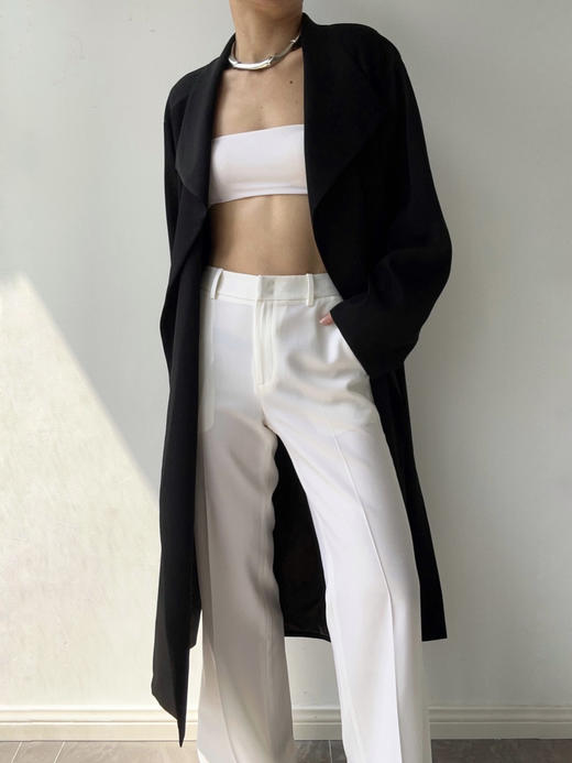 THEHOYAN｜TH2507 NILI黑色风衣 商品图7