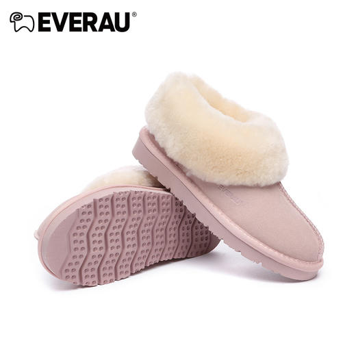 EVERAU秋冬轻软面包棉鞋居家或外出均可穿着休闲轻松 自在随性翻毛绒面男女同款便鞋EA2025 商品图3