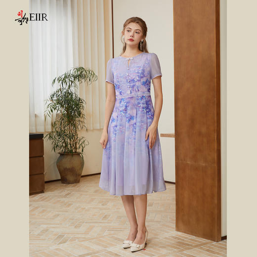 司歌印花短袖连衣裙A901324X 商品图4