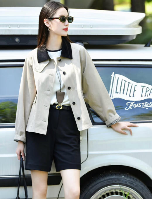 小禾同款初秋巴恩风夹克风衣短外套082306 商品图8