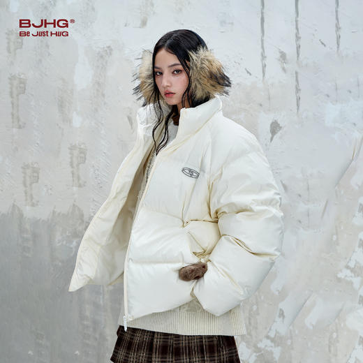 BJHG不计后果美式羽绒服男款冬季2025新款宽松潮牌立领羽绒外套女 商品图2