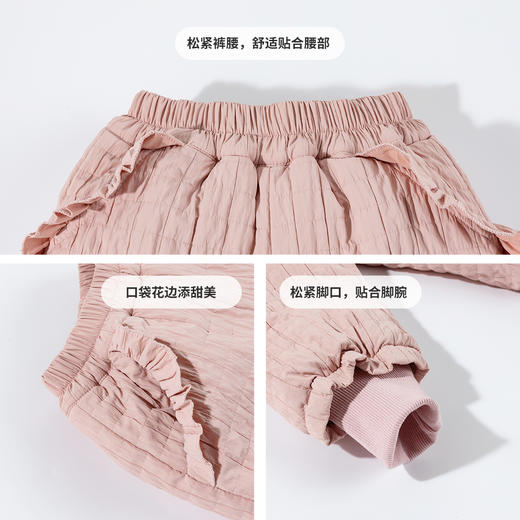 迪士尼2025秋冬新款女童夹棉加厚休闲长裤户外防风保暖卫ZD4EK016 商品图6