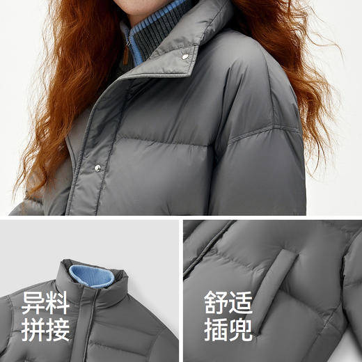 商场同款|森马羽绒服女冬90绒子防泼水宽松假两件2025新款面包服 商品图3