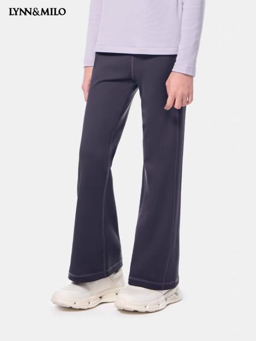 【春上新】8楼LYNN&MILO琳麦罗  深灰磨毛弹力双侧缝喇叭长裤 商品图1