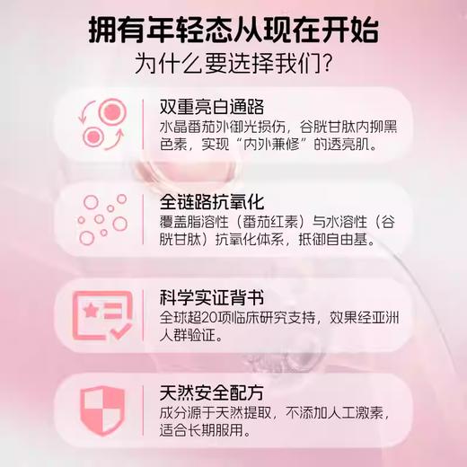 「肌源新生 全身亮白」Alliance & Device 水晶白番茄美白丸 120粒/瓶 商品图4