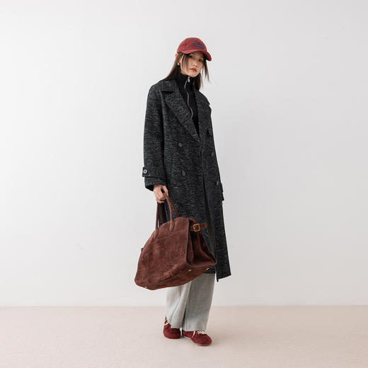 COCO ZONE 绵羊毛混纺高级感小众长款外套CC1C2210 商品图0