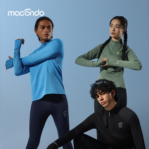 原创单品丨男女加绒立领半开拉链上衣  呼吸绒 能吸汗 功能袖口护掌护手 商品图0