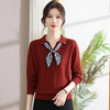 年轻妈妈秋装针织上衣新款洋气毛衣中老年女春秋时尚宽松打底小衫 商品缩略图5