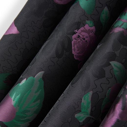 「高货wl」全新升级【铂金会员339/天猫459/差价120】(95941)洛诗琳轻奢重工提花连衣裙2025秋季优雅收腰系带大摆A字裙 商品图3