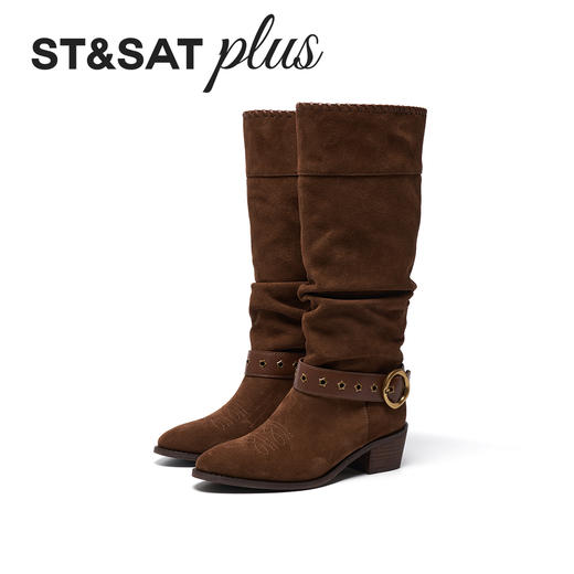 星期六星星铆钉扣带西部牛仔靴SSD4117175 商品图10