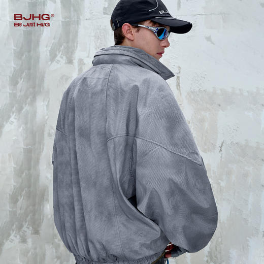 BJHG不计后果复古立领夹克外套男款秋季美式潮牌休闲运动情侣上衣 商品图3