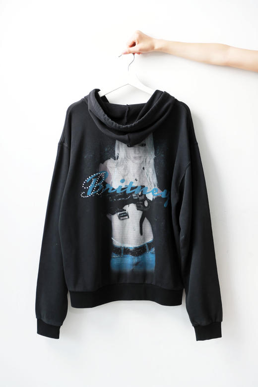 廓型连帽夹克，进口奥地利水钻。背后大印花宽松全棉外套C092988 商品图7