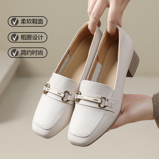 丁摩 真皮小皮鞋法式春秋女鞋软底防滑四季鞋乐福鞋女单鞋5ZF-6109 商品图0
