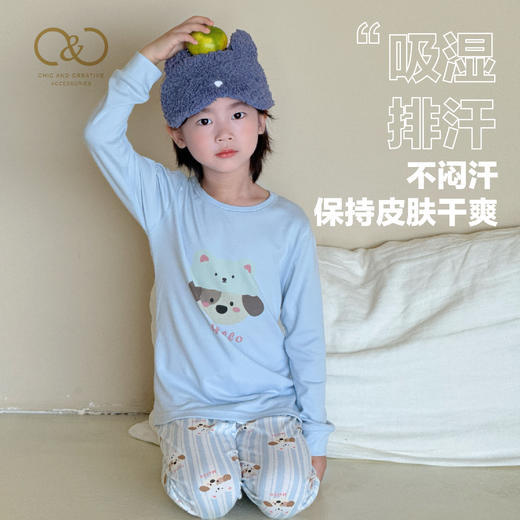 C&C 小森林系列 儿童天丝棉家居服套装 A类标准 亲肤柔软 透气舒适 多款可选 商品图10
