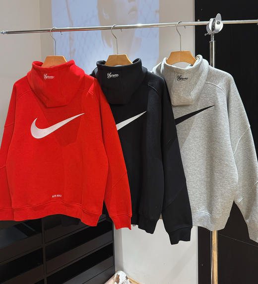 𝐒𝐮𝐩𝐫𝐞𝐦𝐞 x 𝐍𝐢𝐤联名开衫卫衣帽衫092704外套 商品图2