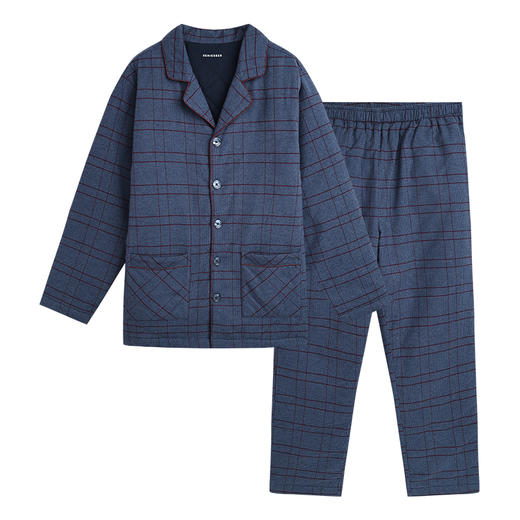 [男士夹棉加厚家居]SCHIESSER德国舒雅男士夹层内珩棉套装355g  39/25513H 商品图1