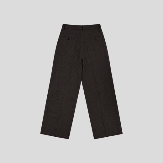 GOODBAI 916 格纹铆钉装饰毛边直筒休闲裤 商品图2