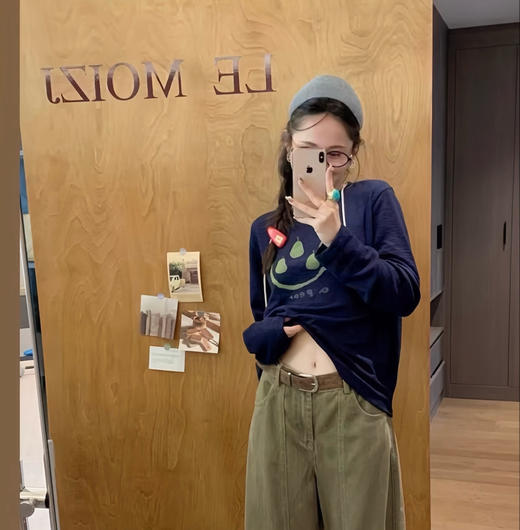 韩国订单笑脸梨T恤09291 商品图1