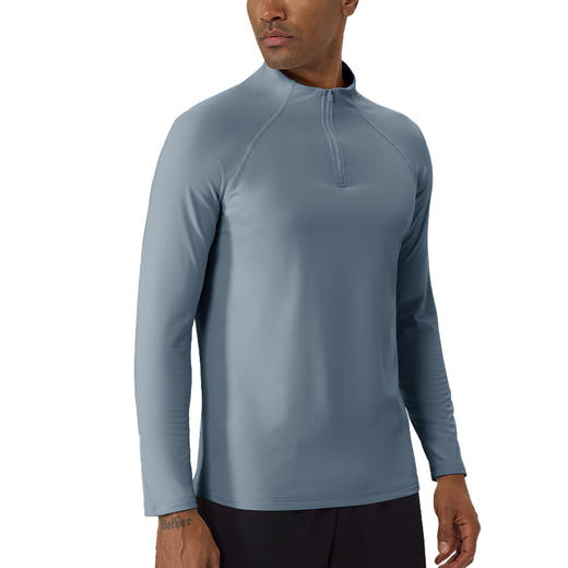 跃牌【欲动春风】男装系列 秋冬加绒半拉链运动长袖保暖户外休闲健身运动服51526 商品图4