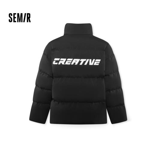 森马羽绒服男冬季80绒子宽松立领面包服2025新款时尚印花情侣外套 商品图1