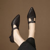 【预售5天】秋季新款5cm气质法式羊皮尖头浅口丁字带粗跟通勤优雅单鞋JLY&18-783 商品缩略图4