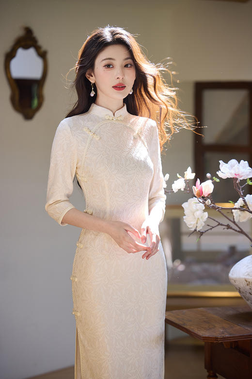 MYJ 244素雅复古气质改良日常连衣裙旗袍 商品图1