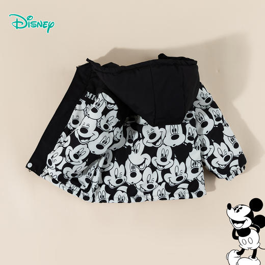 迪士尼秋冬季新款男童夹棉加厚外套户外连帽防风保暖软壳服ZD4ES028 商品图4