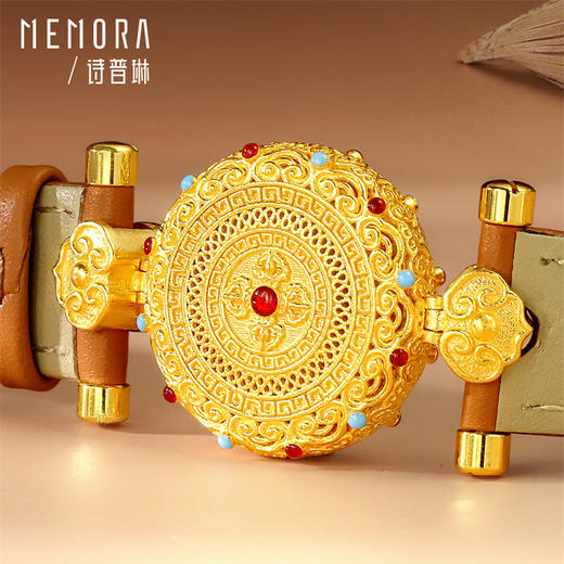 【新品首发】灵转八宝 足金八宝罗盘手链 可转动黄金手链【按克计价黄金2】MEMORA诗普琳GB316201 商品图6