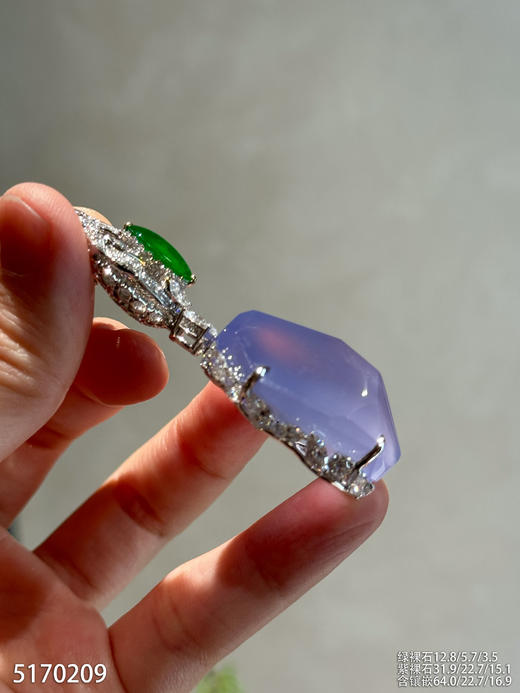 玻璃种紫罗兰吊坠【5170209】具体价格微信咨询 商品图8