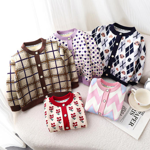 买1送1 针织衫2025新款针织加绒外套儿童婴幼儿上衣小童针织衫加绒童外套 商品图2