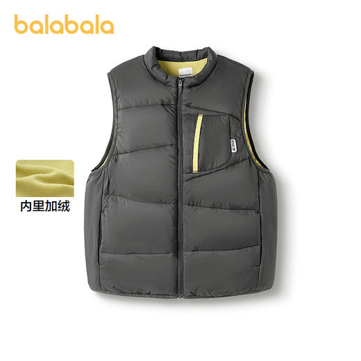 【商场同款】巴拉巴拉儿童棉马甲男童上衣新款童装2025冬加绒防护 商品图0