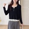 【YW】无忧购假两件设计感长袖修身显瘦上衣圆领打底衫807（截单后3-5天发货） 商品缩略图1
