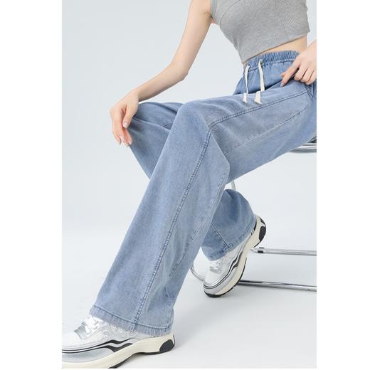 【奢姿好物推荐】轻薄垂坠 凉感防晒【梦惠妮 天丝香蕉牛仔裤】清凉裸感 遮肉显瘦 阔腿裤 宽松藏肉 修饰下身线条 时尚百搭版型设计 #M663 商品图1