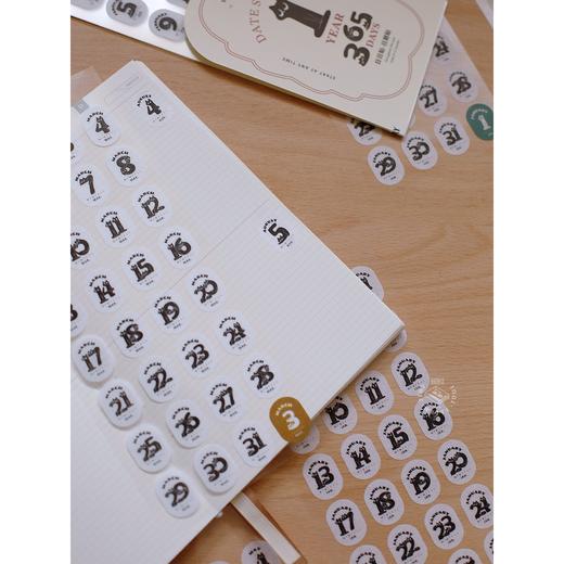 本子事多猫猫万年历日期贴纸384枚和纸手帐贴画可爱猫咪装饰手账 商品图3